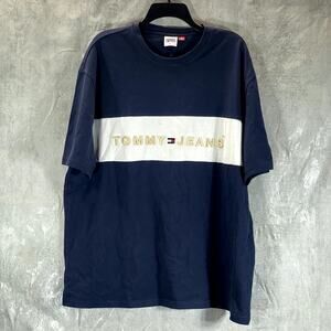 TOMMY JEANS Men's Twilight Navy Crewneck Printed Archive Graphic Boxy Fit TShirt